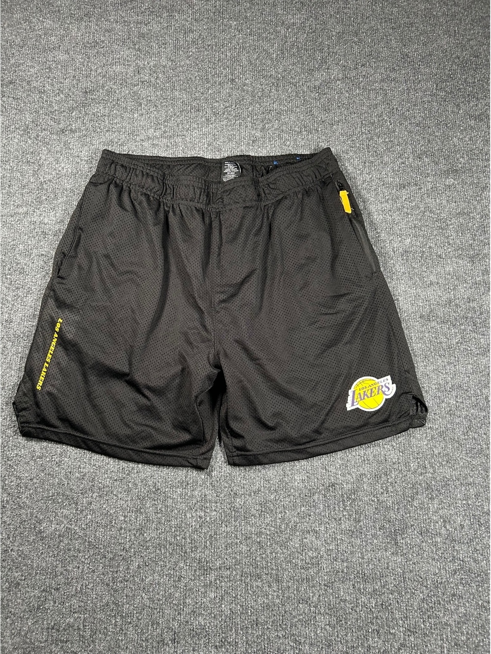 NBA Los Angeles Lakers Black Mesh Athletic Shorts